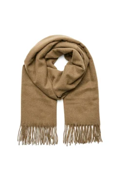 Vero Moda Bufanda desflecada tejido suave Marr&oacute;n oscuro Hot