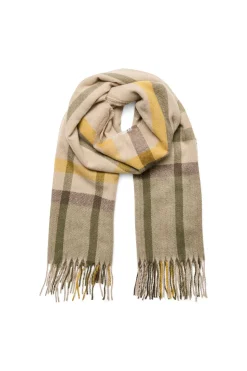 Vero Moda Bufanda desflecada tejido suave Marr&oacute;n New