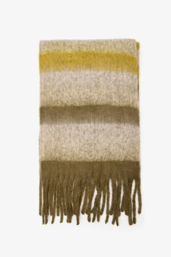 Cortefiel Bufanda gruesa rayas Estampado verde New