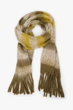 Cortefiel Bufanda gruesa rayas Estampado verde New