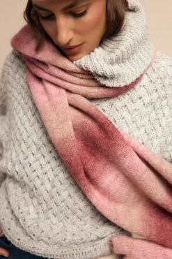 Slowlove Bufanda gruesa rayas Rosa Outlet