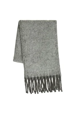 Vila Bufanda jaspeada con flecos Gris