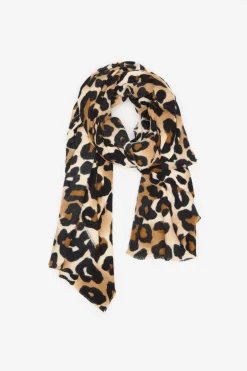 Cortefiel Bufanda leopardo Estampado marr&oacute;n Online