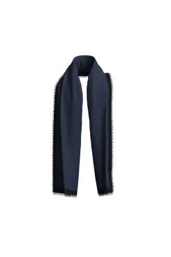 HUGO Bufanda logo Azul marino Sale