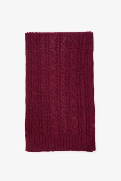 Cortefiel Bufanda punto estructura ochos Granate New