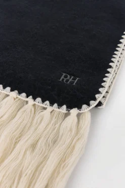 Pedro del Hierro Bufanda terminaciones flecos bicolor Negro Sale