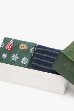 Cortefiel Caja 2 Calcetínes regalo Verde oscuro Online