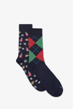 Cortefiel Caja 2 Calcetínes regalo Azul marino Hot