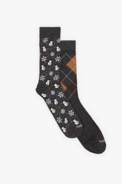 Cortefiel Caja 2 Calcetínes regalo Gris oscuro Sale