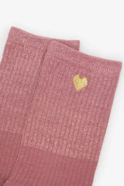 Cortefiel Calcetin largo lurex Rosa Online