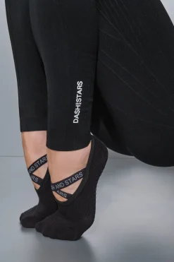 Dash and Stars Calcetines algodón zapatilla ballet negra negro Best