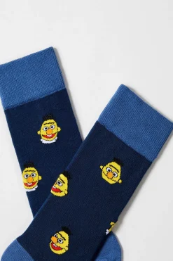 Besocks Calcetines altos de Barrio Sésamo de algodón orgánico color azul Sale