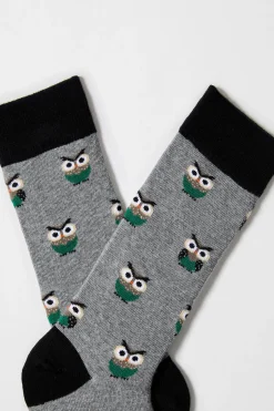 Besocks Calcetines altos de algodón orgánico color gris