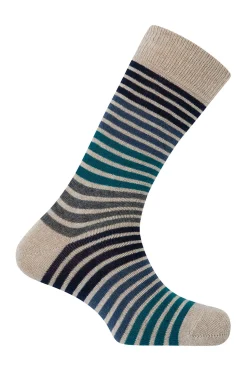 Punto Blanco Calcetines cortos Cachemira-lana de Rayas nude Hot