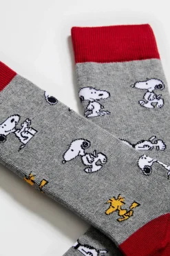 Besocks Calcetines de hombre altos de algodón orgánico color gris Discount