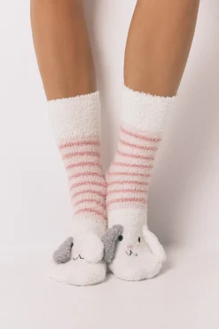 Women'secret Calcetines largos perro blanco Hot