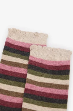 Cortefiel Calcetines rayas multicolor Estampado beige Hot