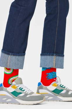 Happy Socks Calcetines Star Wars Halcón milenario rojo