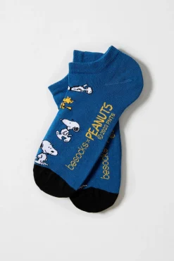 Besocks Calcetines tobilleros de algodón orgánico color azul