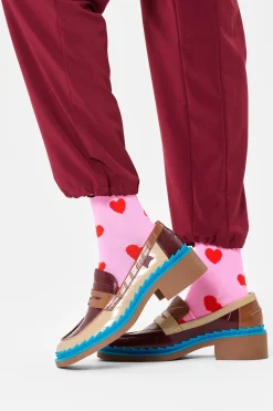 Happy Socks Calcetines unisex Heart rosa New