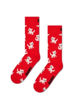 Happy Socks Calcetín de gatitos rojo Outlet
