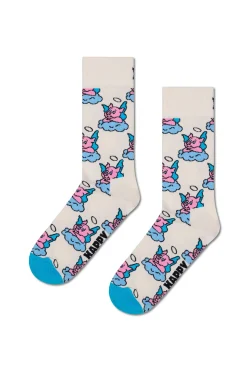 Happy Socks Calcetín de ángel cerdo blanco Online