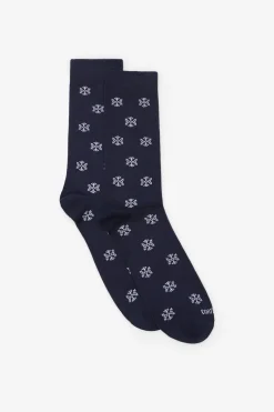 Cortefiel Calcetín dibujo regalo Azul marino Discount