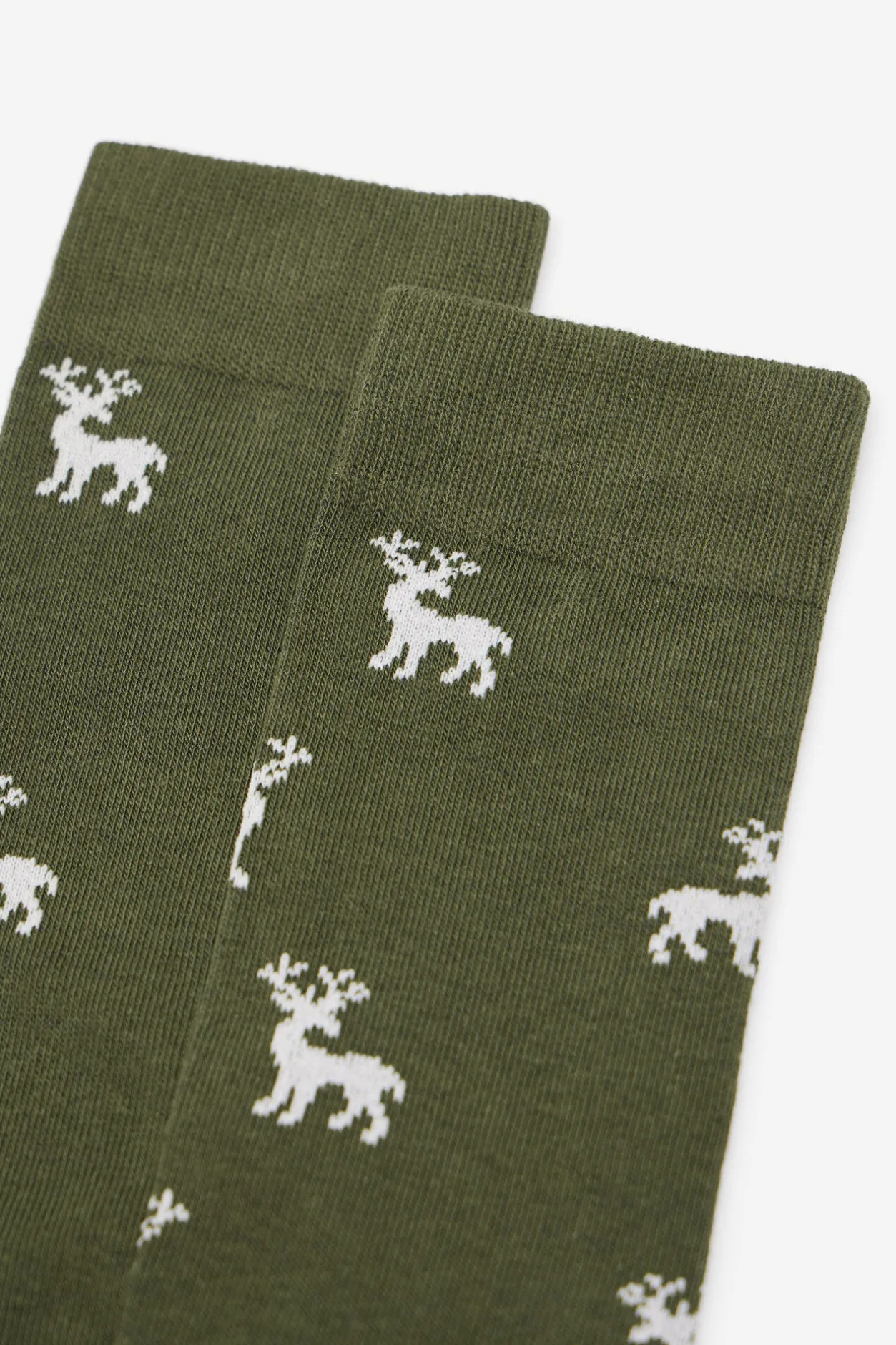 Cortefiel Calcetín dibujo regalo Verde oscuro New