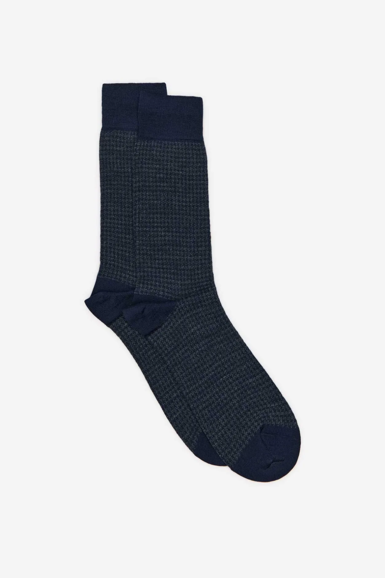 Cortefiel Calcetín lana dibujo Azul marino Clearance