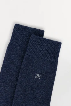 Pedro del Hierro Calcetín lana liso Azul Best