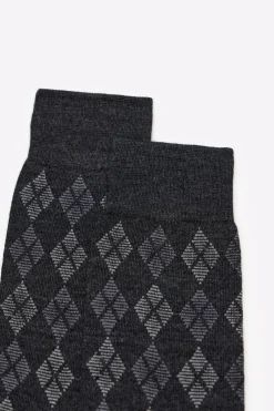 Cortefiel Calcetín lana rombo Gris oscuro Online