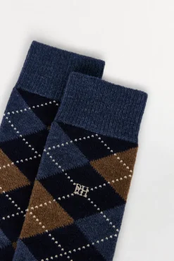 Pedro del Hierro Calcetín lana rombos Azul Best