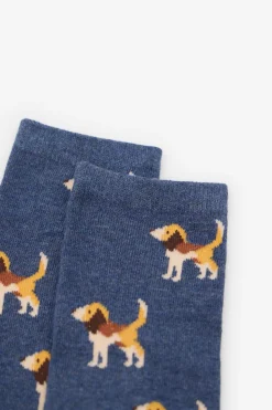 Cortefiel Calcetín largo beagle Azul oscuro Best