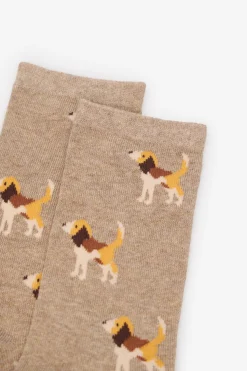 Cortefiel Calcetín largo beagle Marr&oacute;n Best