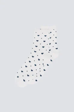 Springfield Calcetín largo corazones marr&oacute;n Outlet