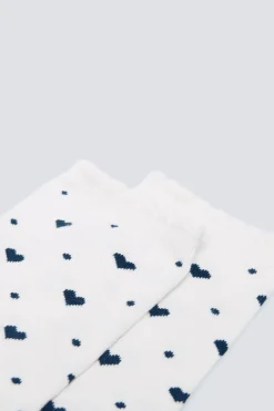 Springfield Calcetín largo corazones marr&oacute;n Outlet