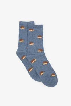 Cortefiel Calcetín largo erizo Azul marino Hot