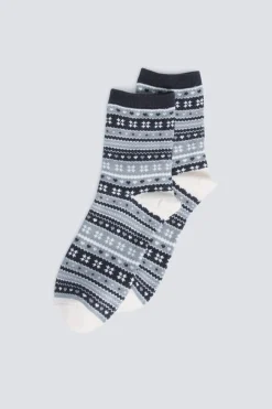 Springfield Calcetín largo jacquard cenefas gris Discount