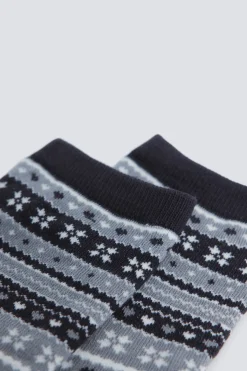 Springfield Calcetín largo jacquard cenefas gris Discount