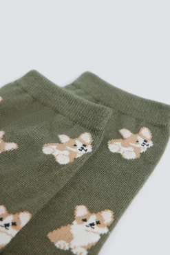 Springfield Calcetín largo liebres kaki