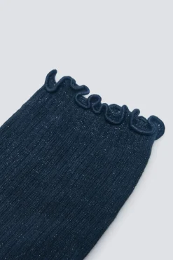 Springfield Calcetín largo lurex negro Hot