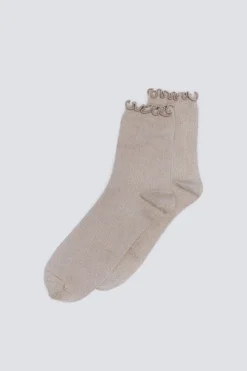 Springfield Calcetín largo lurex amarillo New