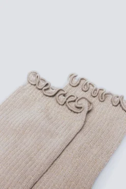 Springfield Calcetín largo lurex amarillo New