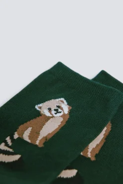 Springfield Calcetín largo mapache verde Clearance