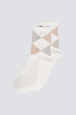 Springfield Calcetín largo rombos marr&oacute;n Clearance