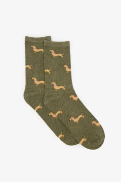 Cortefiel Calcetín largo teckel Verde oscuro Best