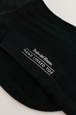 Pedro del Hierro Calcetín liso vestir Negro New