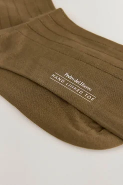 Pedro del Hierro Calcetín liso vestir Marrón Outlet