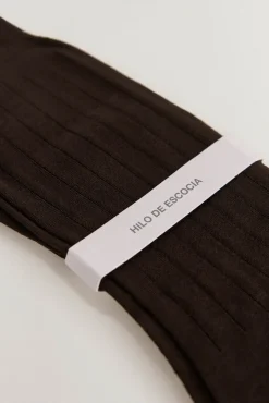 Pedro del Hierro Calcetín liso vestir Marrón Outlet