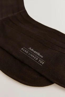 Pedro del Hierro Calcetín liso vestir Marrón Outlet